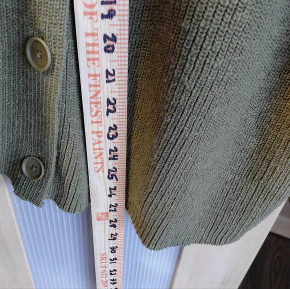 Women'a Madewell Olive Green Button-Up Cotton Cardigan Sweater Versatile Comfy - Picture 5 of 6
